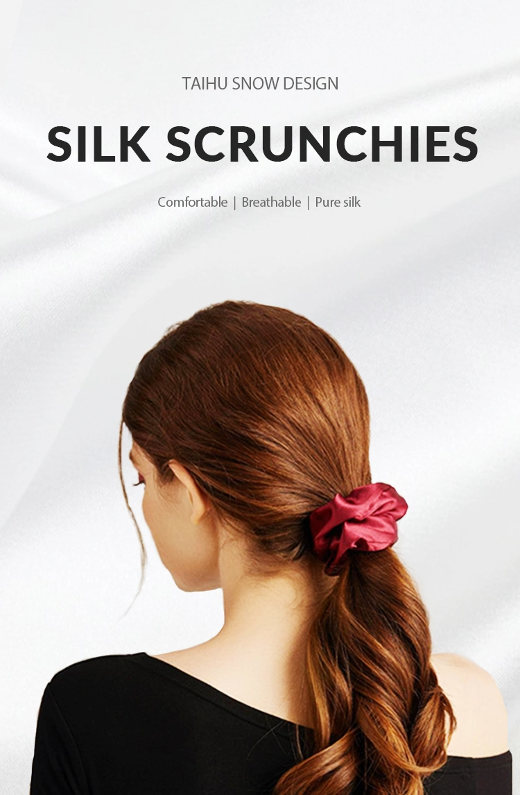 Silk Hair Scrunchies Custom Silk Scrunchies